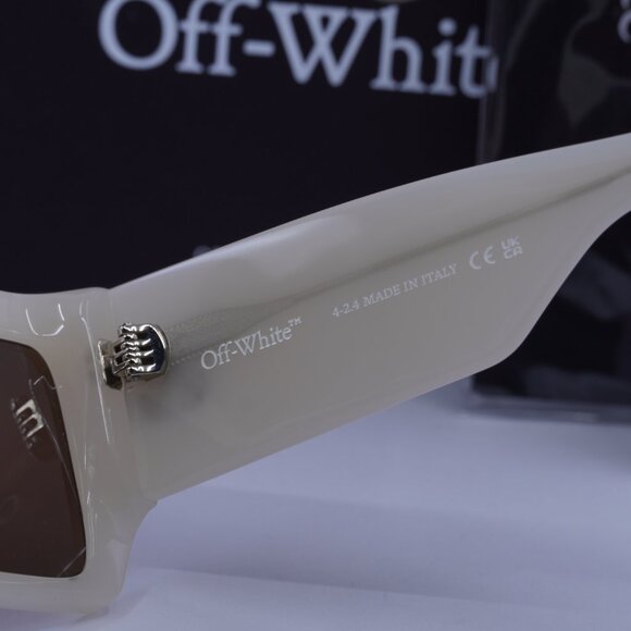 Off-White OERI148 DOVER 6164 Square Sunglasses – Beige\\ Brown display picture 1